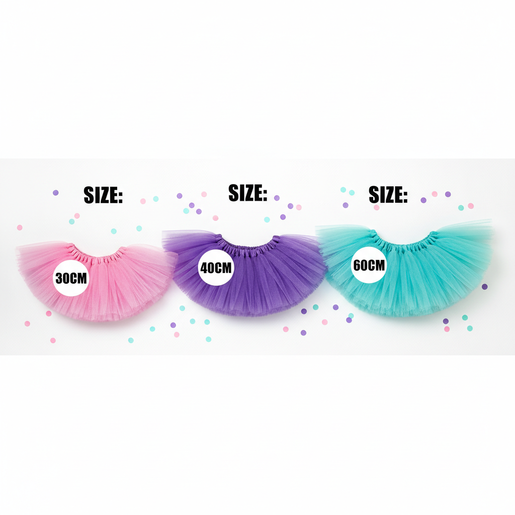 Adult & Kids Tutu Skirt – 30cm, 40cm & 60cm Fancy Dress Costume Party Tulle Skirt