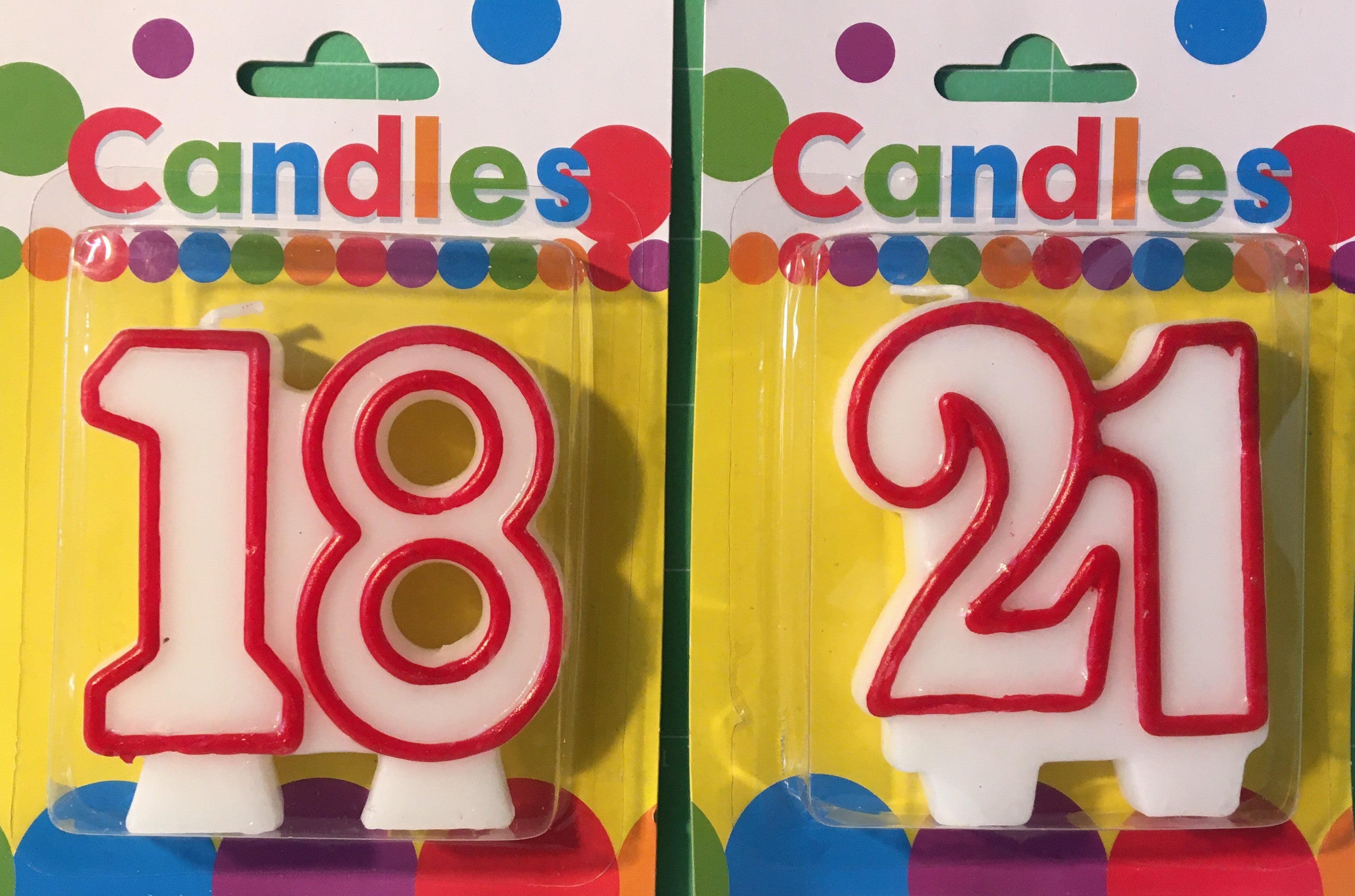 18th & 21st Birthday Number Candles – Milestone Celebration Cake Candles | NZ