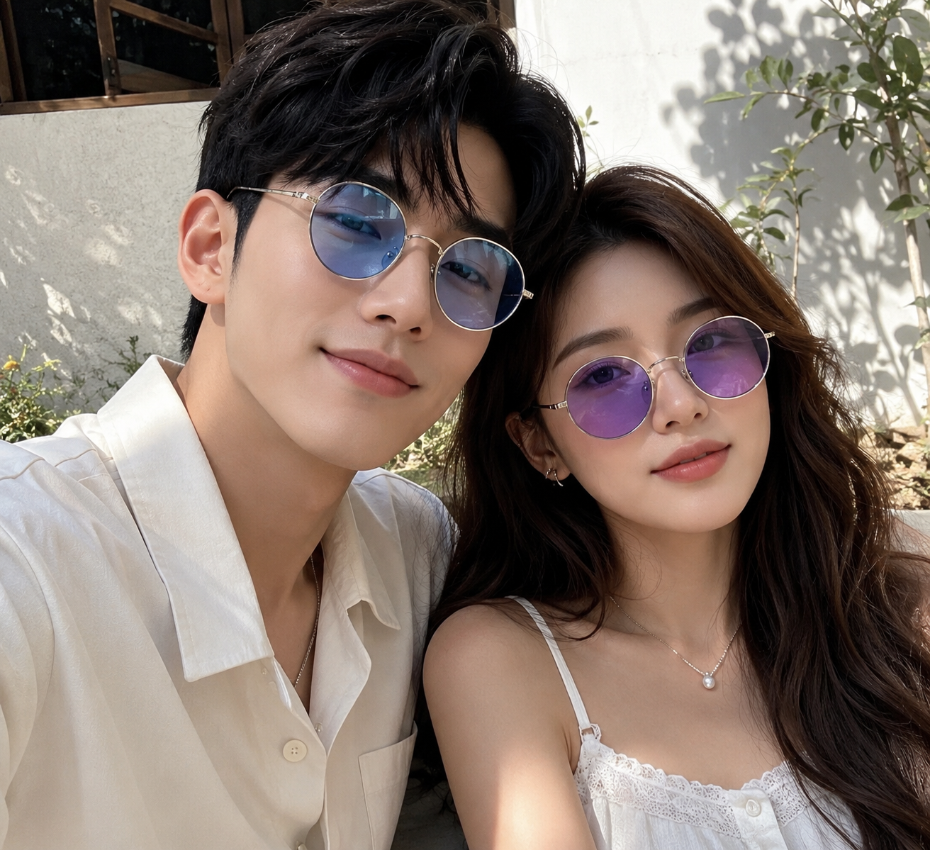 Sunglasses - John Lennon Style - Couple Set