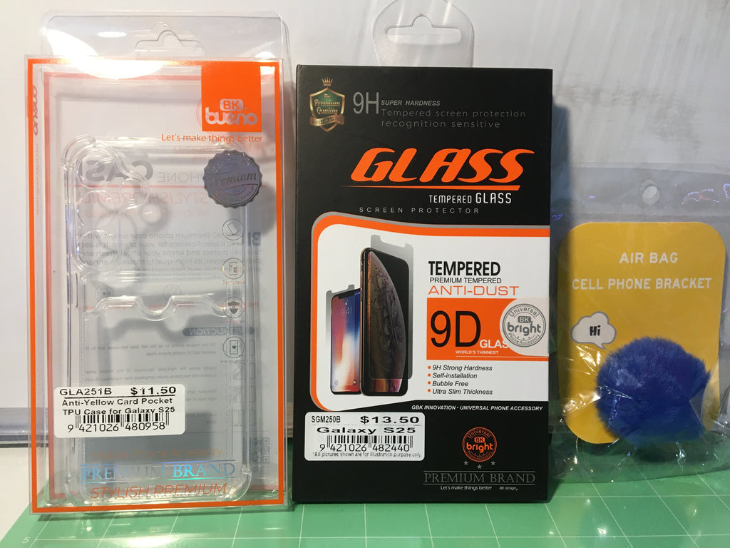 Samsung Galaxy S25 Protective Case and Tempered Glass Screen Protector Set