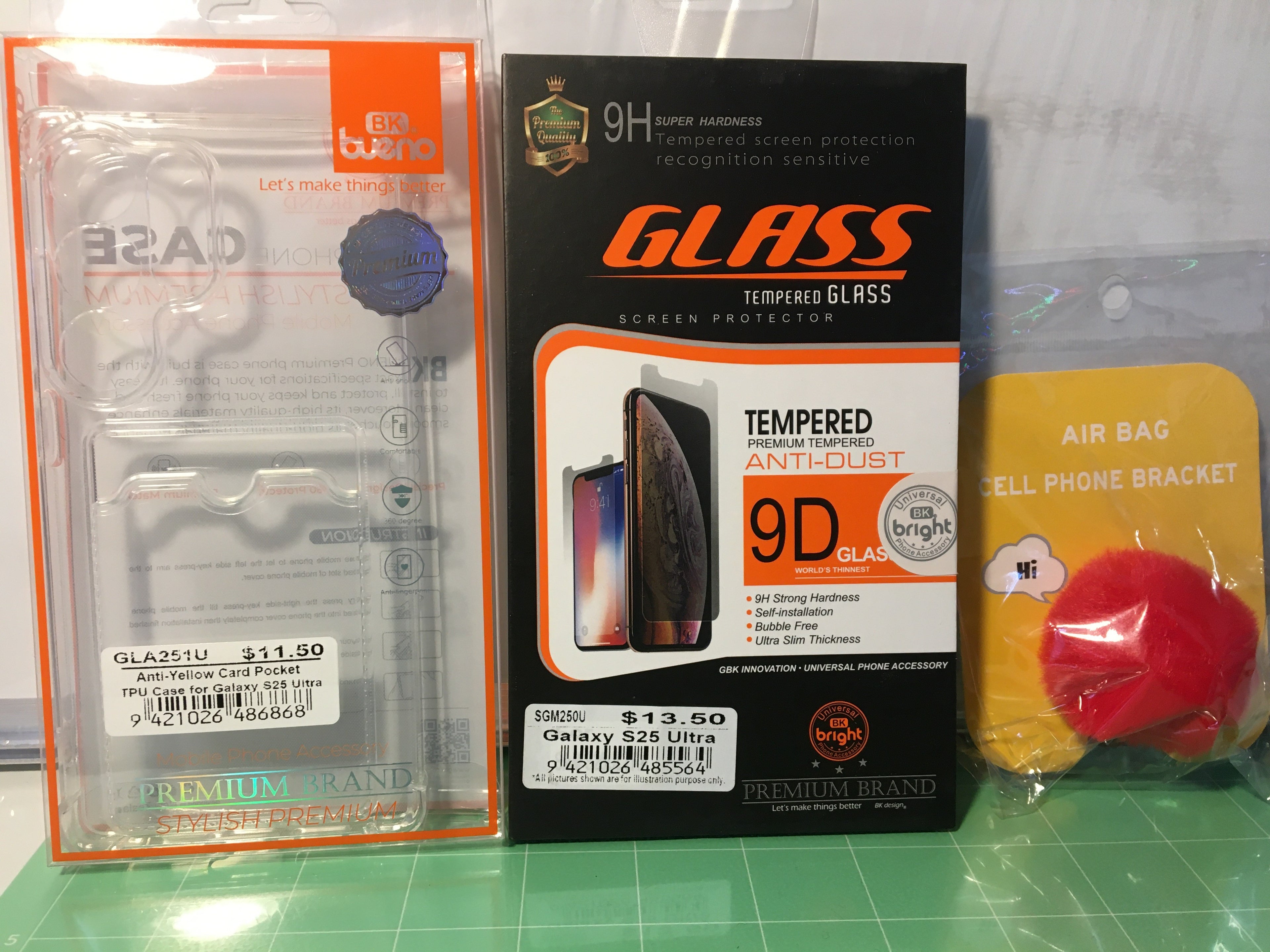 Samsung Galaxy S25 Ultra Protective Case and Tempered Glass Screen Protector Set