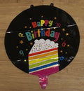 Balloons Happy Birthday, Anniversary Foil Round