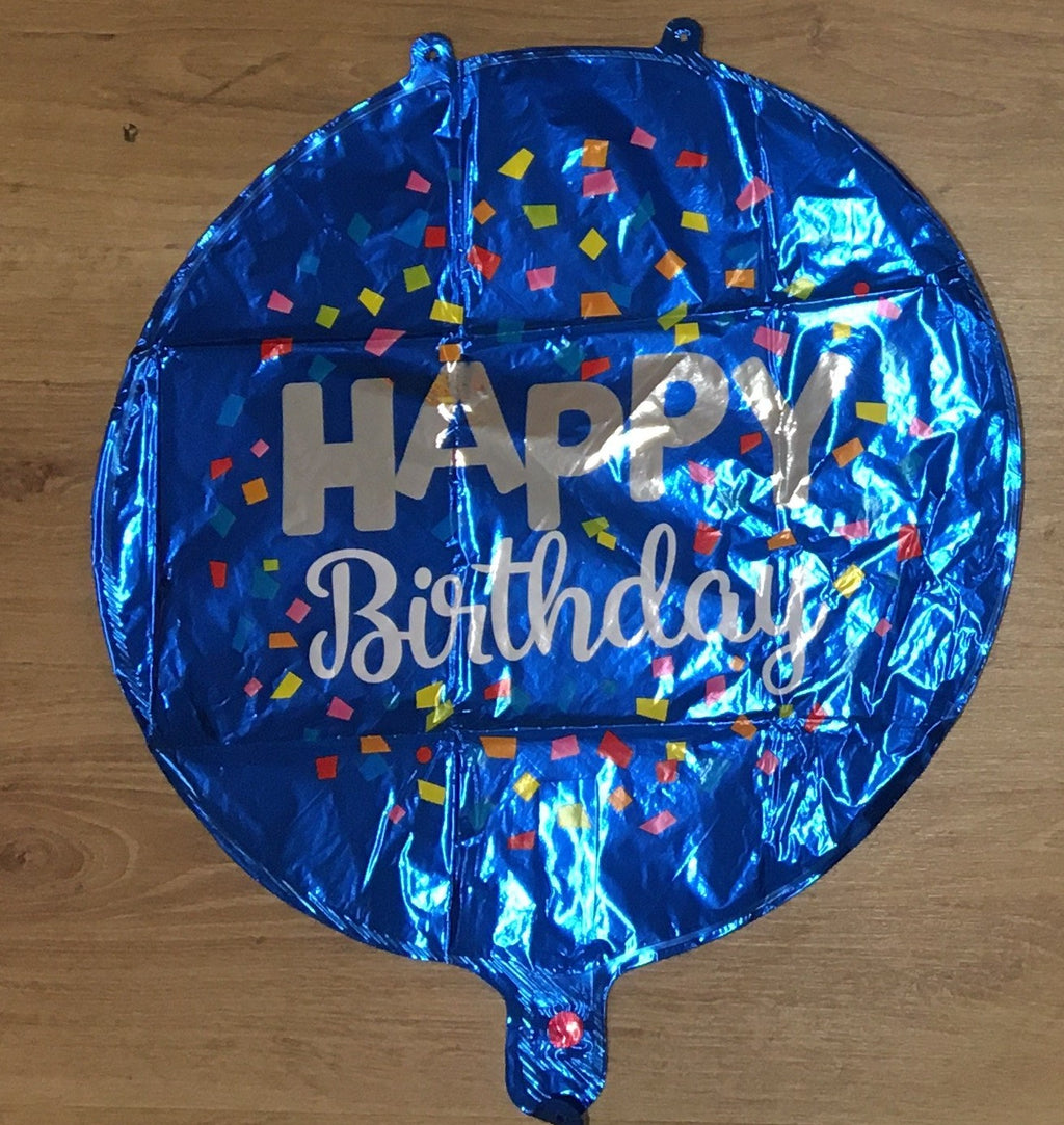 Balloons Happy Birthday, Anniversary Foil Round