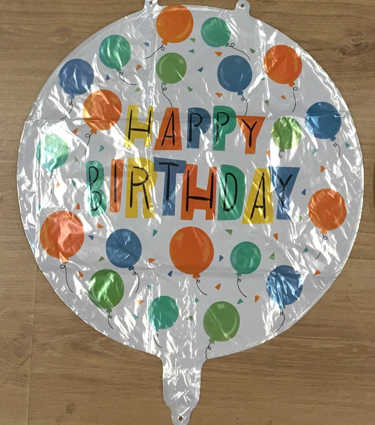 Balloons Happy Birthday, Anniversary Foil Round