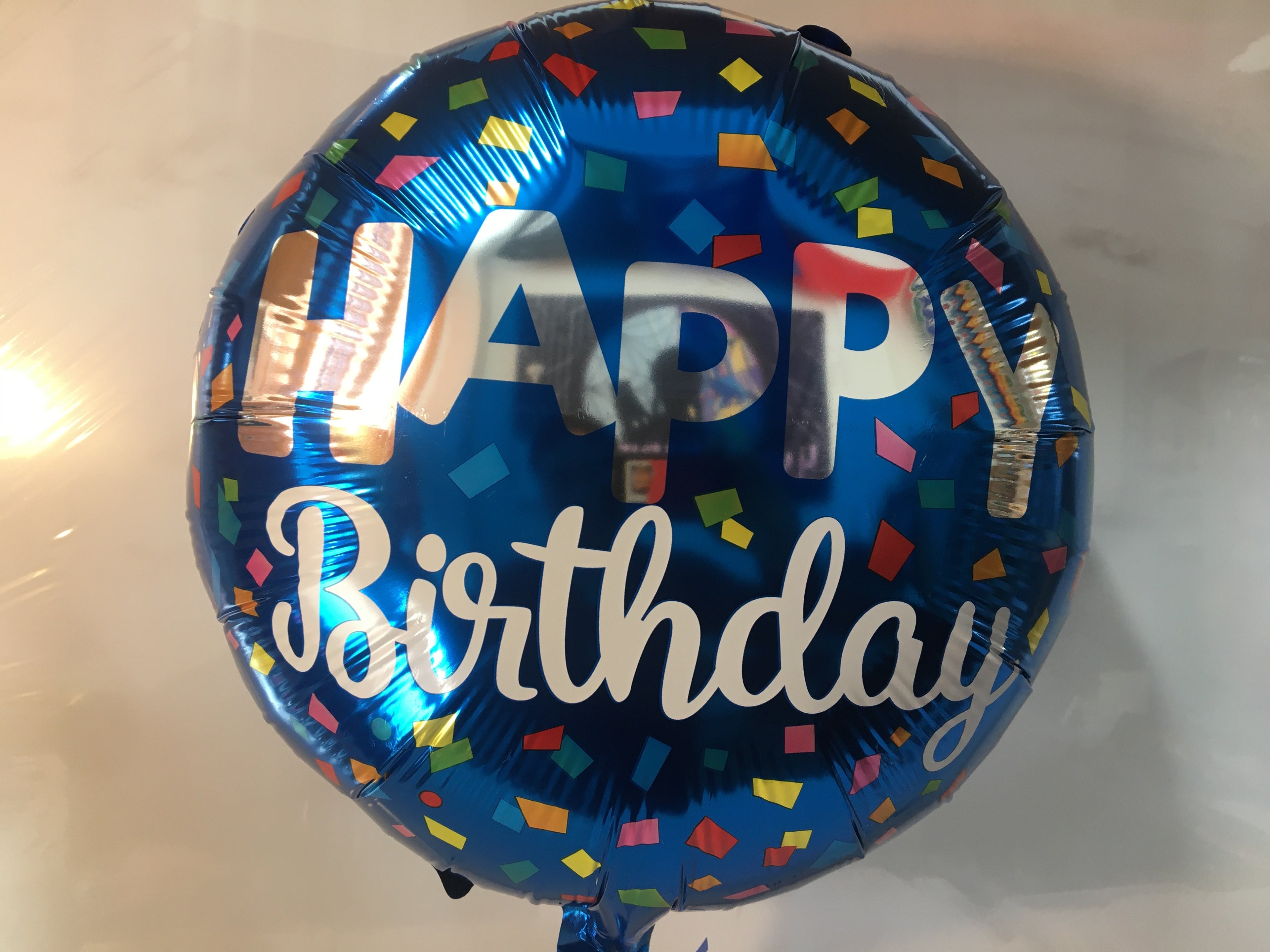 Balloons Happy Birthday, Anniversary Foil Round