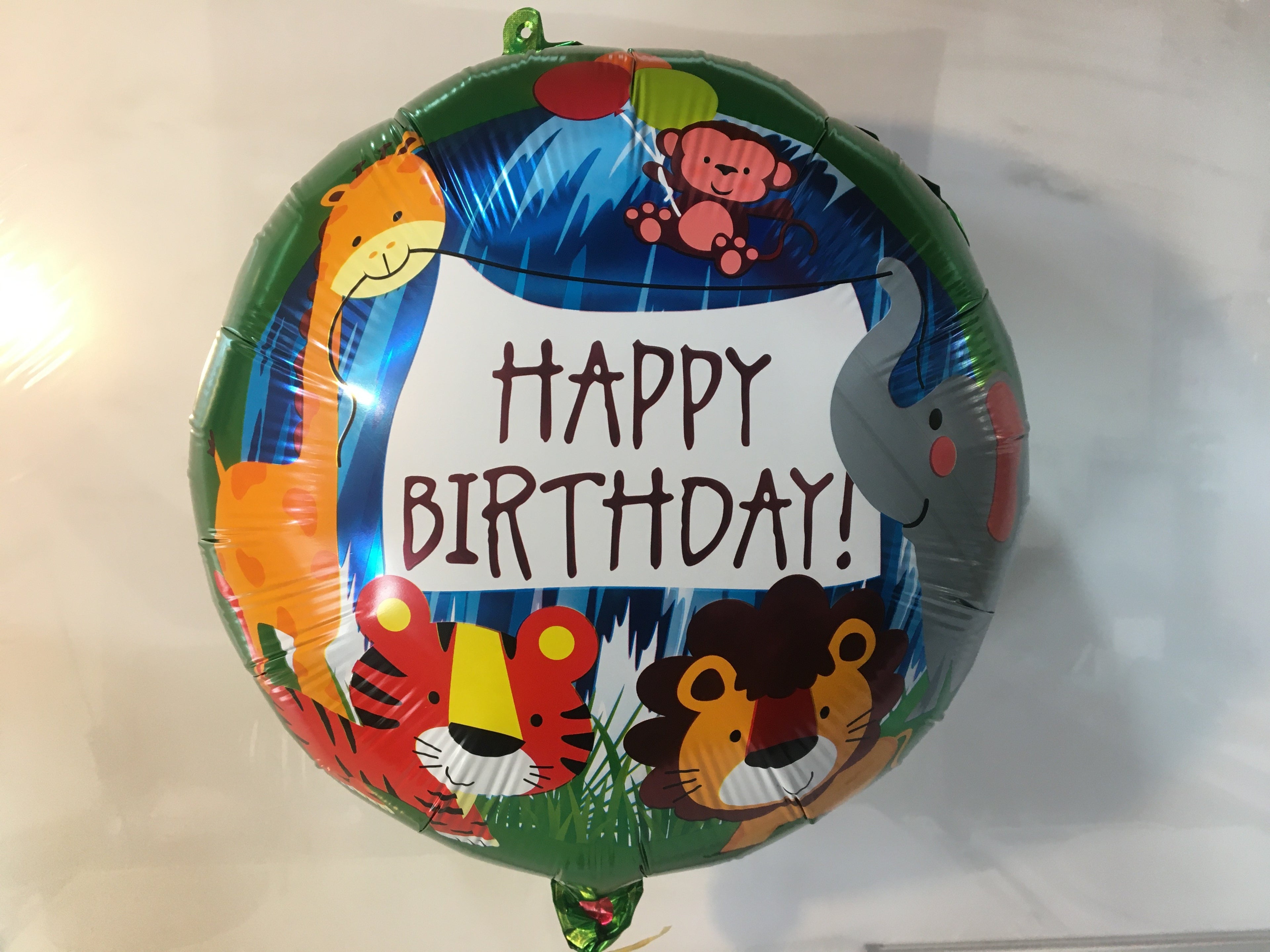 Balloons Happy Birthday, Anniversary Foil Round