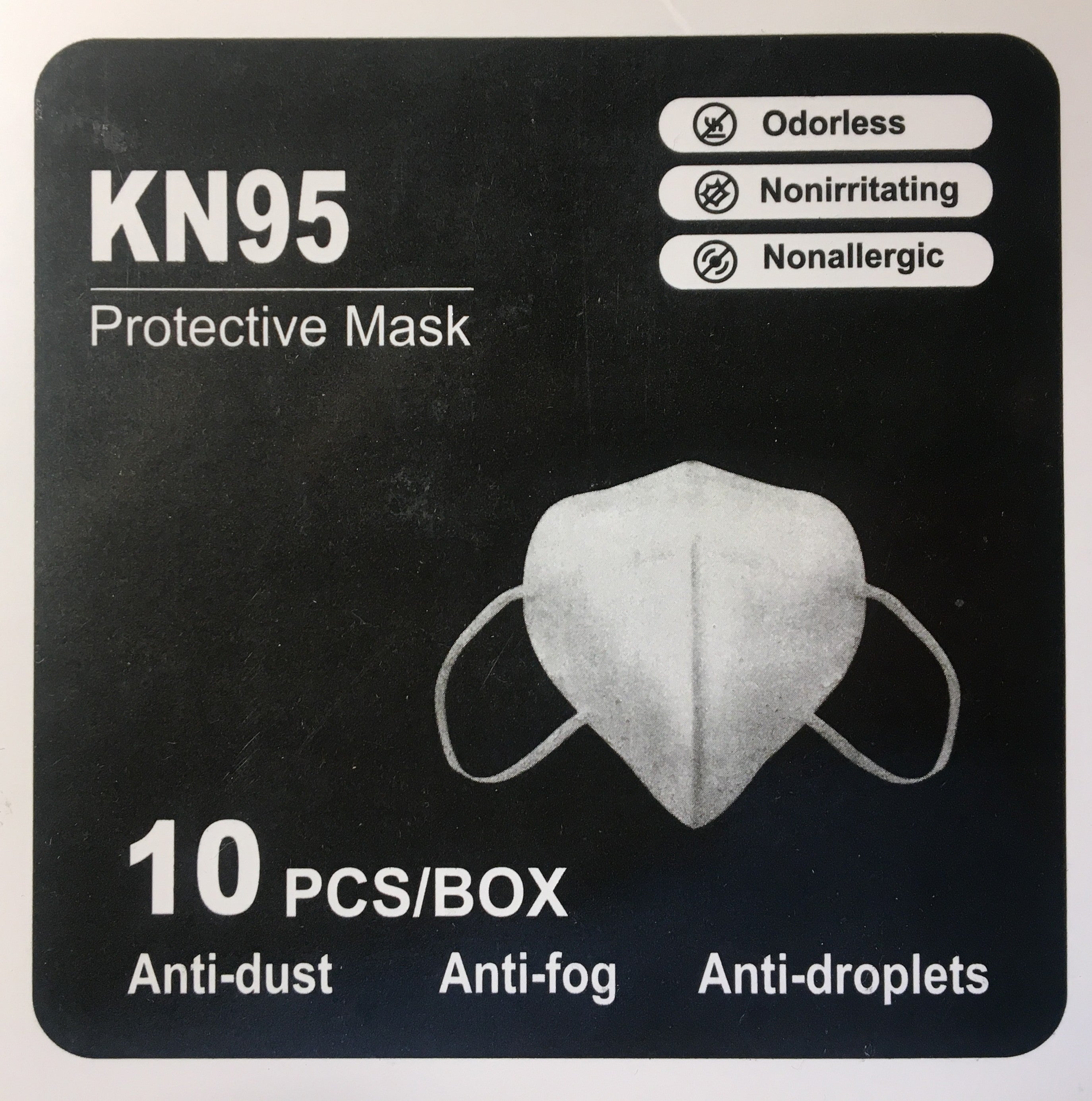 Mask - KN95 Black Face Mask - 10 Pack