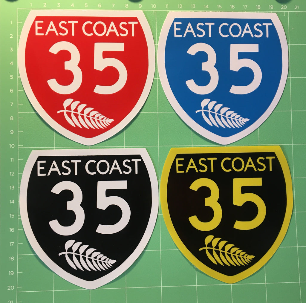 Stickers - SH35 East Coast with Silverfern