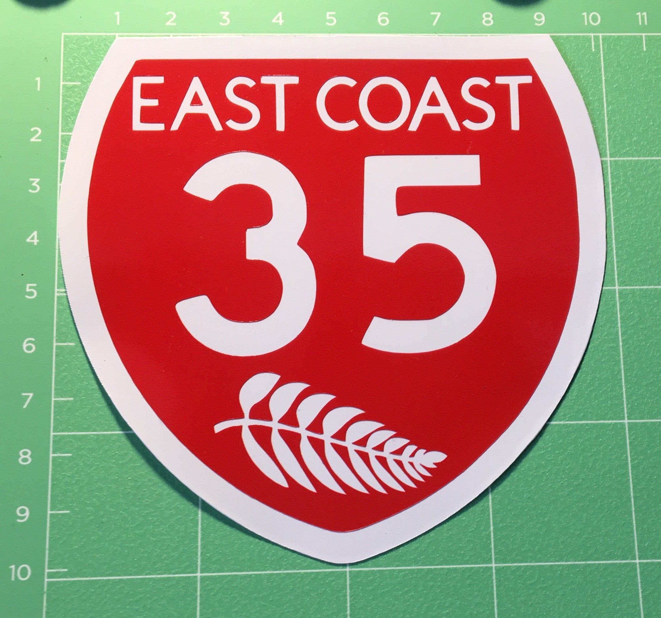 Stickers - SH35 East Coast with Silverfern