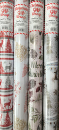 Christmas Wrapping Paper Rolls Set of 4 – 70cm x 3m Mixed Festive Gift Wrap Bundle for Holiday Presents