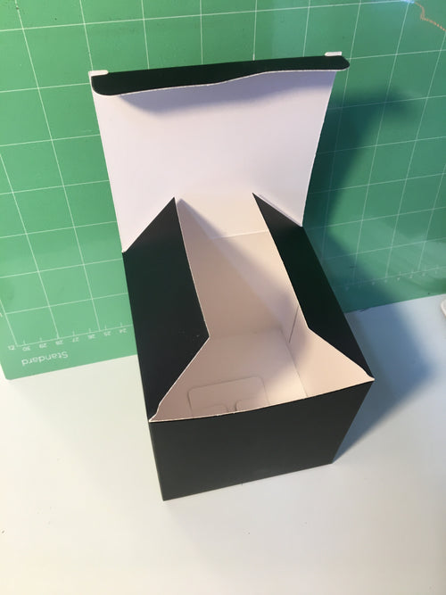10cm Black Cardboard Gift Box – Folding Cube Packaging Boxes(2pcs)