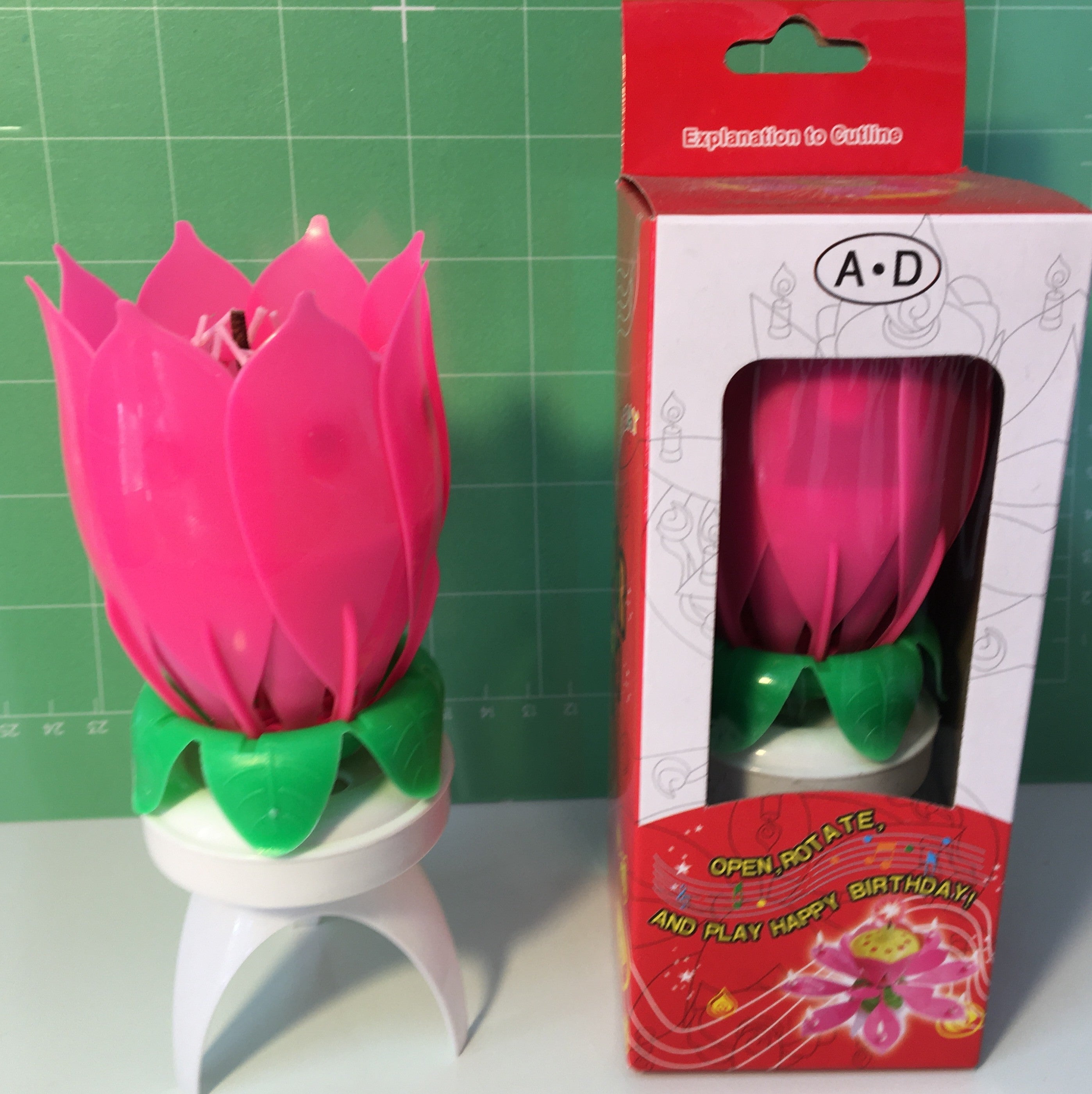 Musical Lotus Flower Birthday Candle – Magic Blooming Cake Candle with Happy Birthday Music