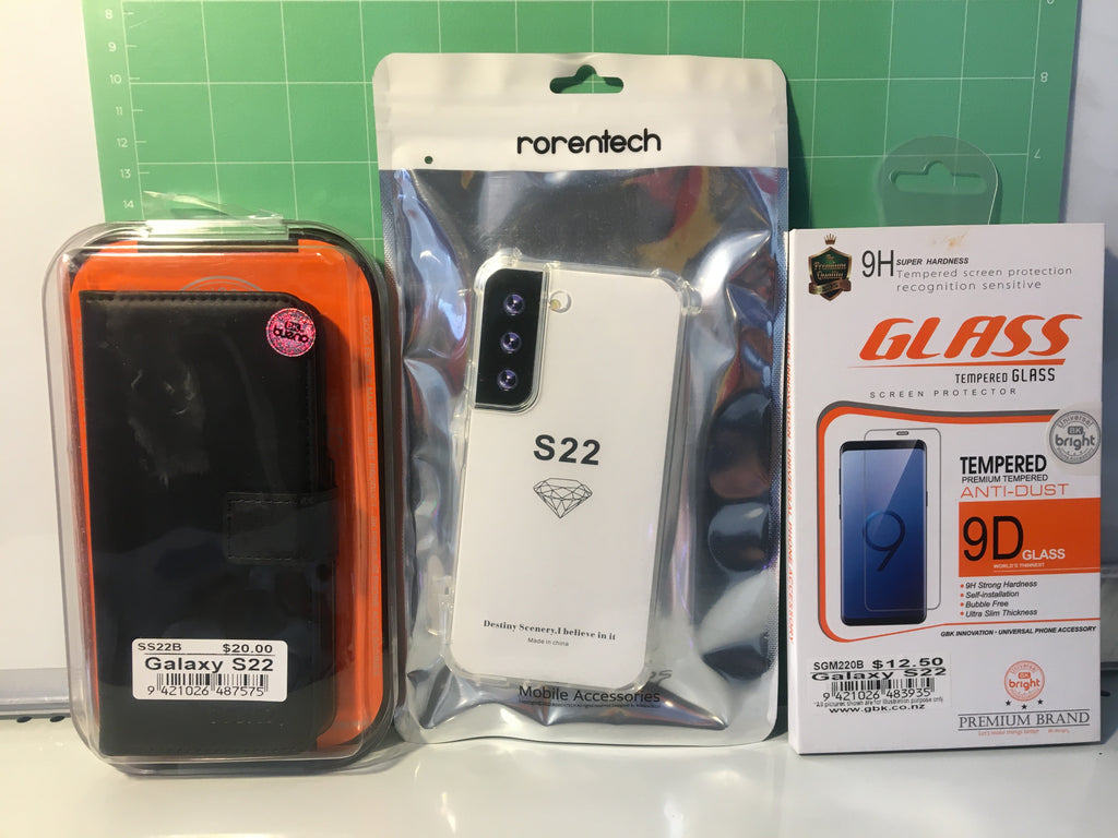Samsung Galaxy S22 Protective Case and Tempered Glass Screen Protector Set-DC40%