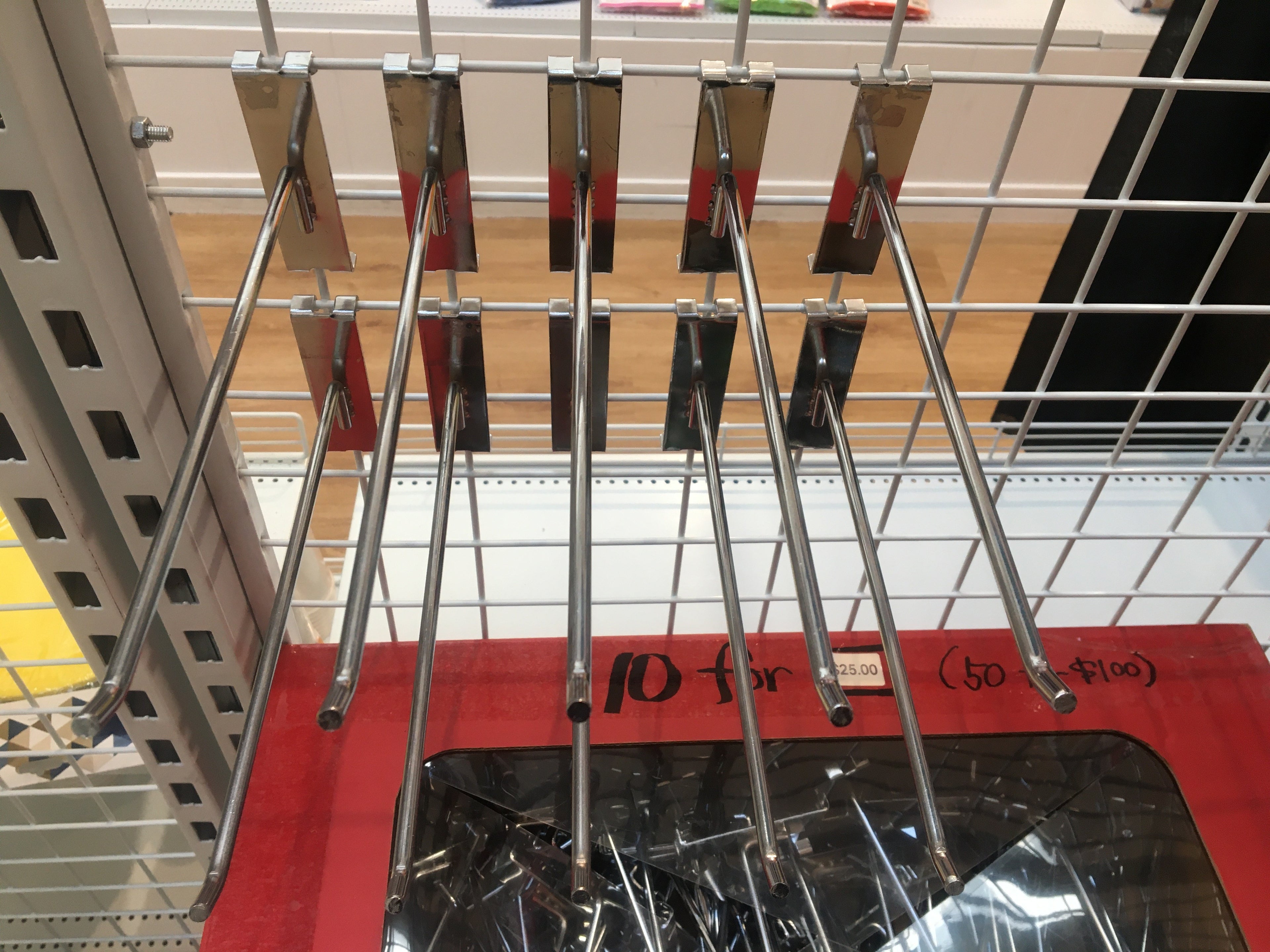 Heavy Duty Metal Display Hook for Gridwall and Retail Store Displays