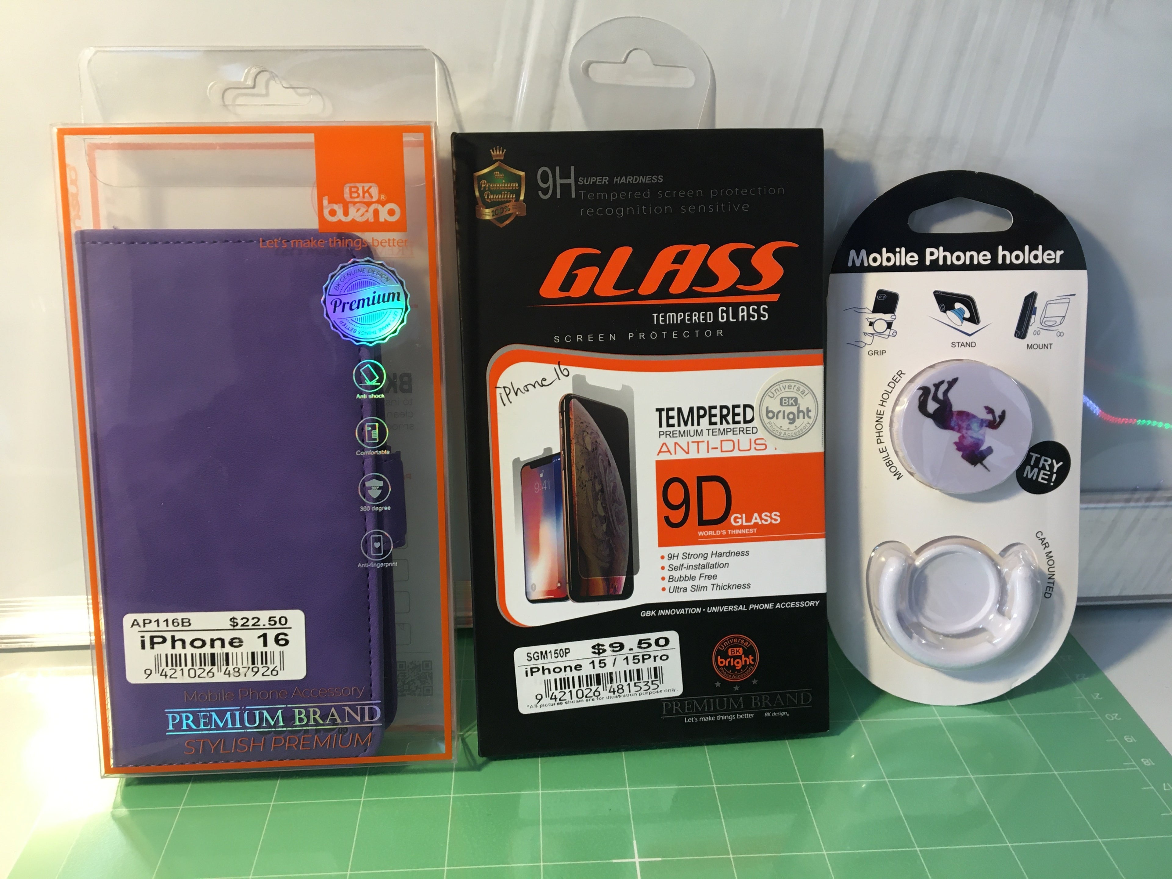 iPhone 16 Protective Case and Tempered Glass Screen Protector Set
