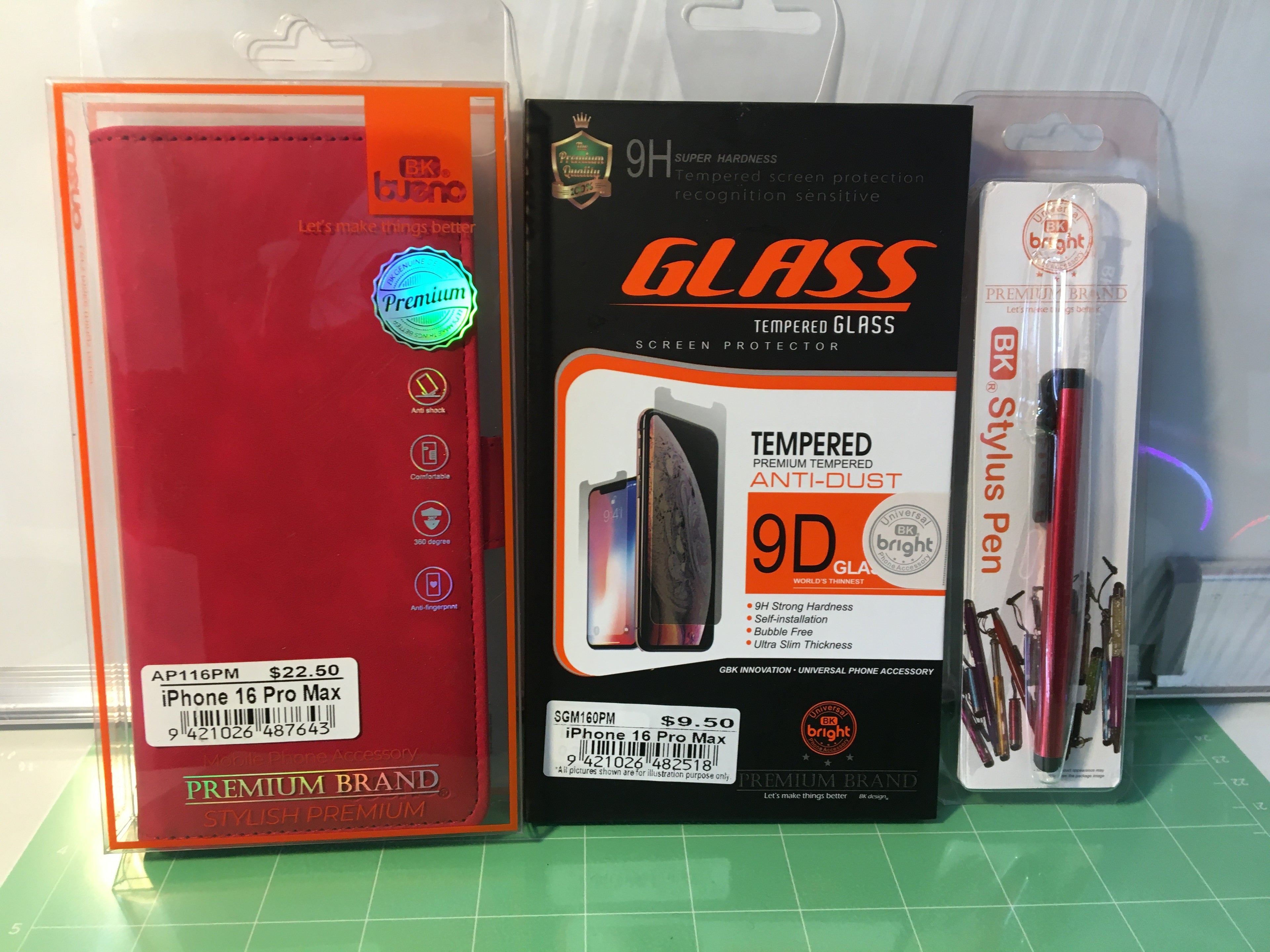 iPhone 16 Pro Max Heavy Duty Case and Tempered Glass Screen Protector Set
