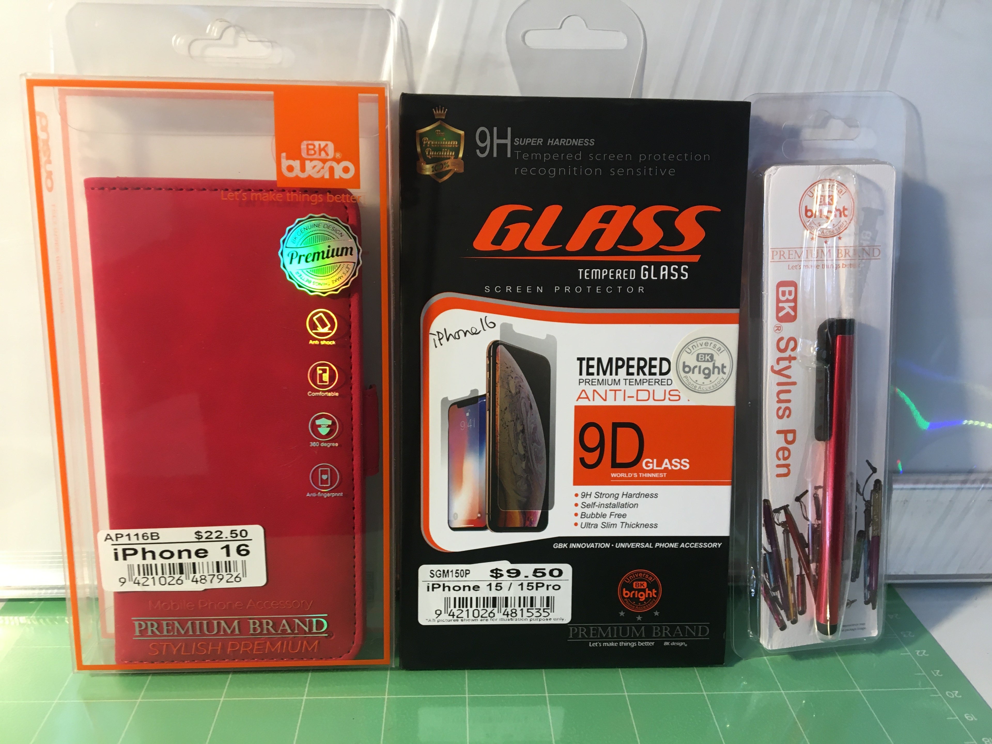 iPhone 16 Protective Case and Tempered Glass Screen Protector Set