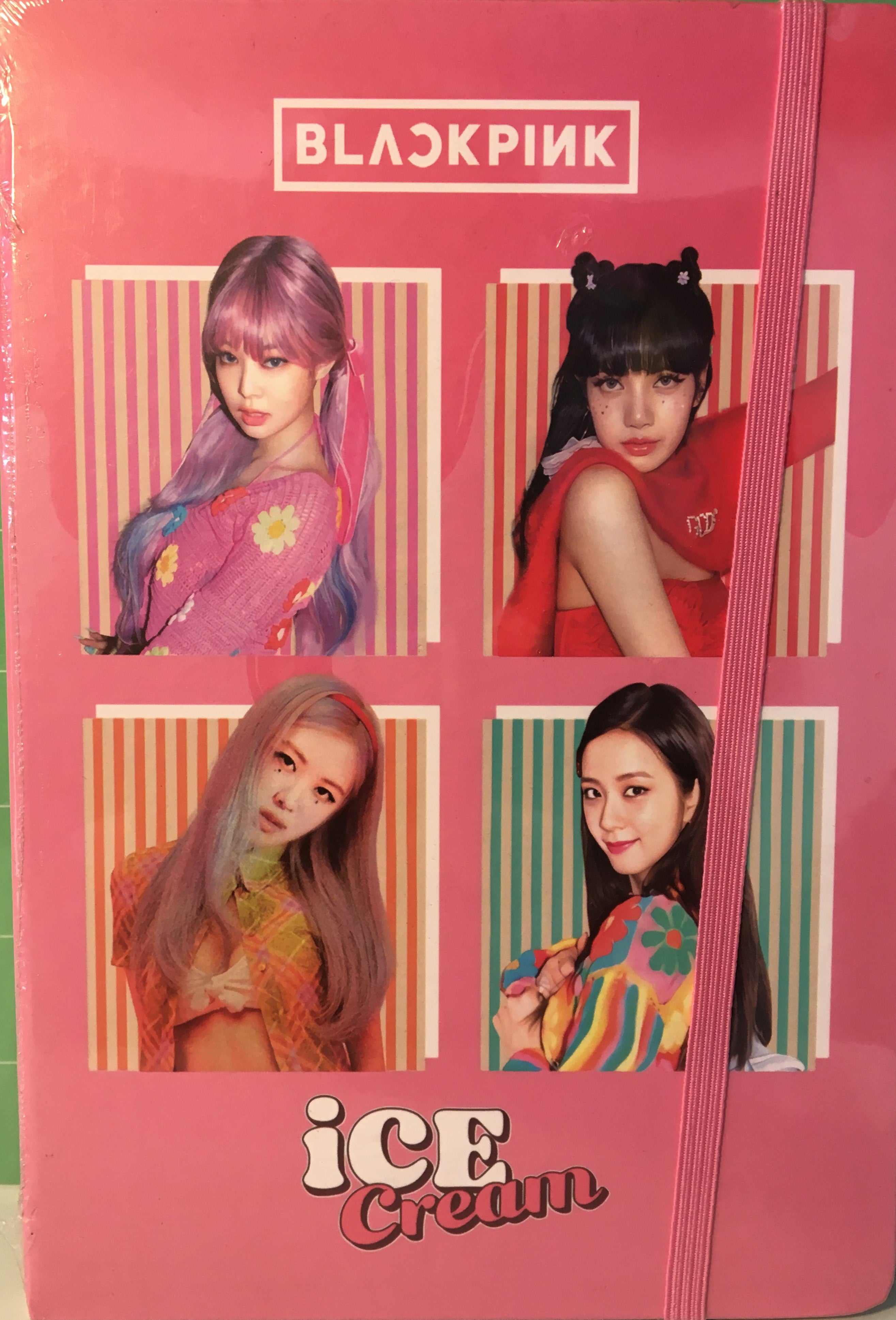 Kpop BLACKPINK BTS Hardcover Journal Notebook with Liquid Glitter Sequins - Aesthetic Lined Diary, K-pop Merchandise Gift for BLINK & ARMY, College Ruled Stationary