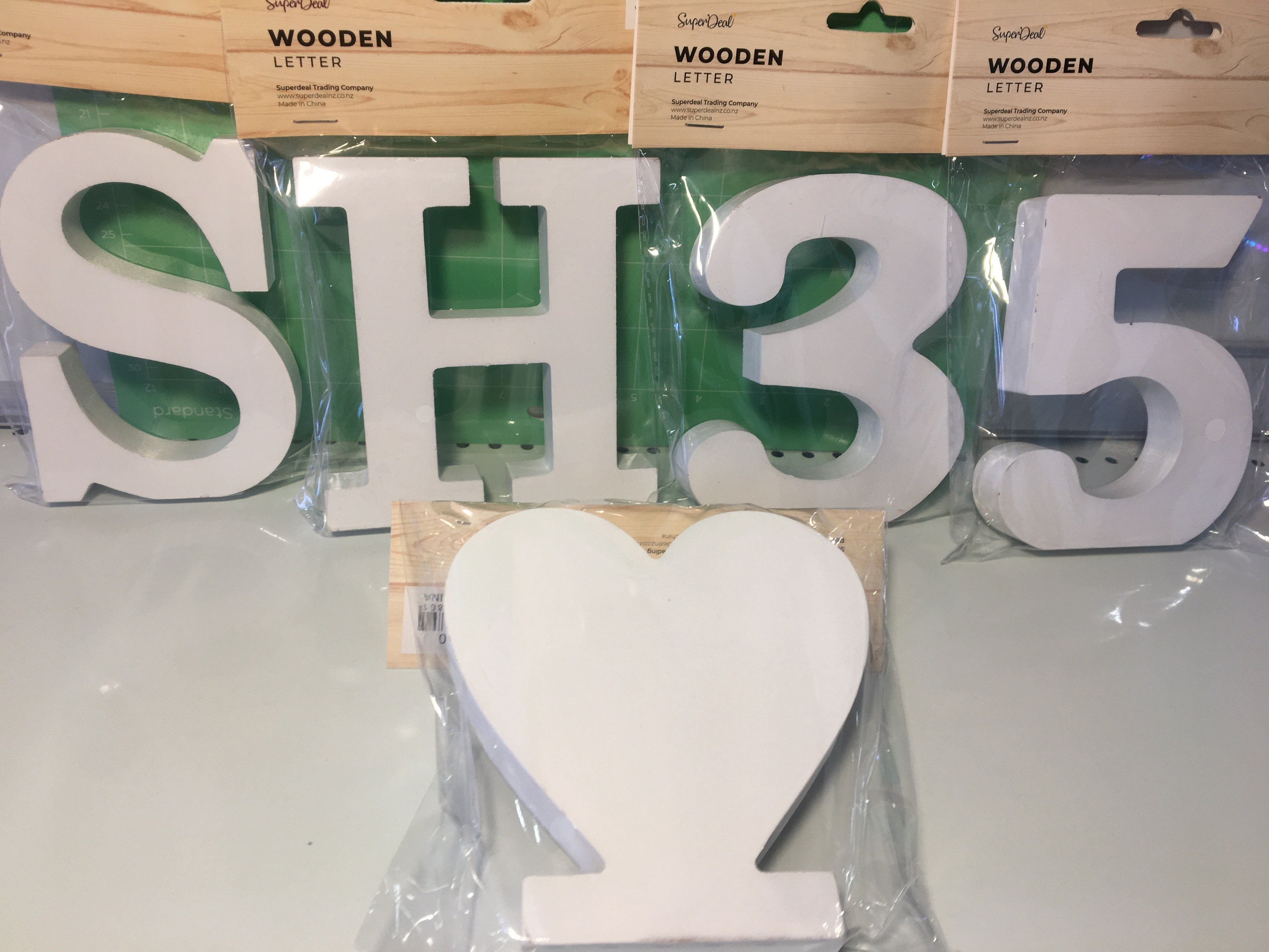 Custom Wooden Alphabet Letters and Numbers for Home Decoration and Craft Projects
