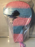 Pastel Question Mark Piñata 35cm x 50cm – Fillable Birthday Party Candy & Toy Piñata Decoration