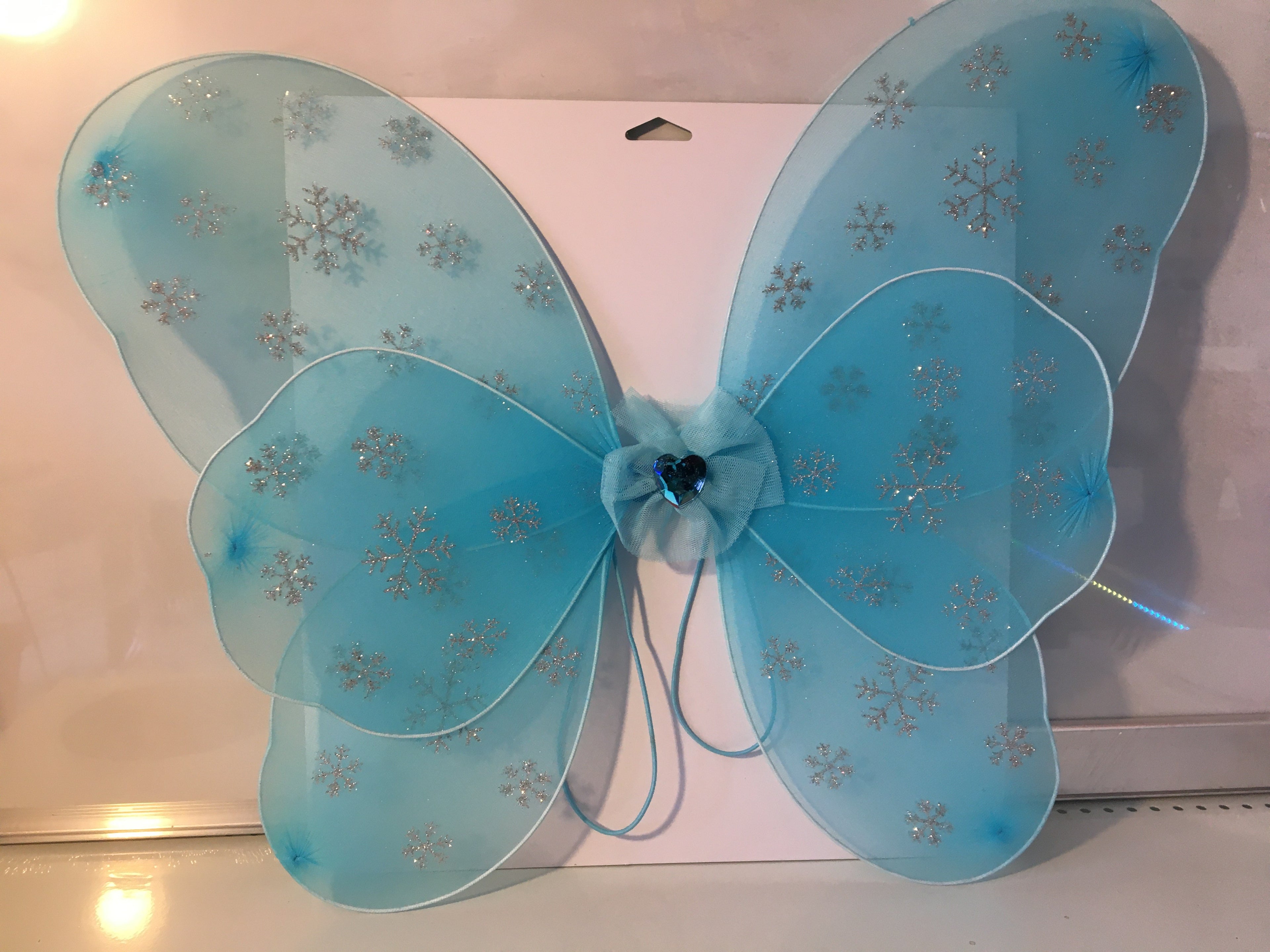 Deluxe Ice Princess Fairy Wings & Tutu Set for Toddlers - Silver Snowflake Costume - Includes Tiara, Wand & Braid Hairpiece (Fits 2-5 Years)