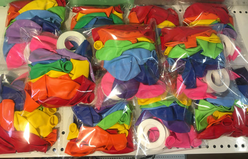 24PCS Rainbow Party Balloons Garland Kit – 8 Bright Colors (3 Each) with 3 Rolls White Balloon Ribbon (10m Each) | Birthday, Wedding, Baby Shower & Event Decorations