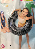 80cm Giant Tire Swim Ring Float – Large Inflatable Pool Tube with 30cm Center Hole | Summer Pool & Beach Float